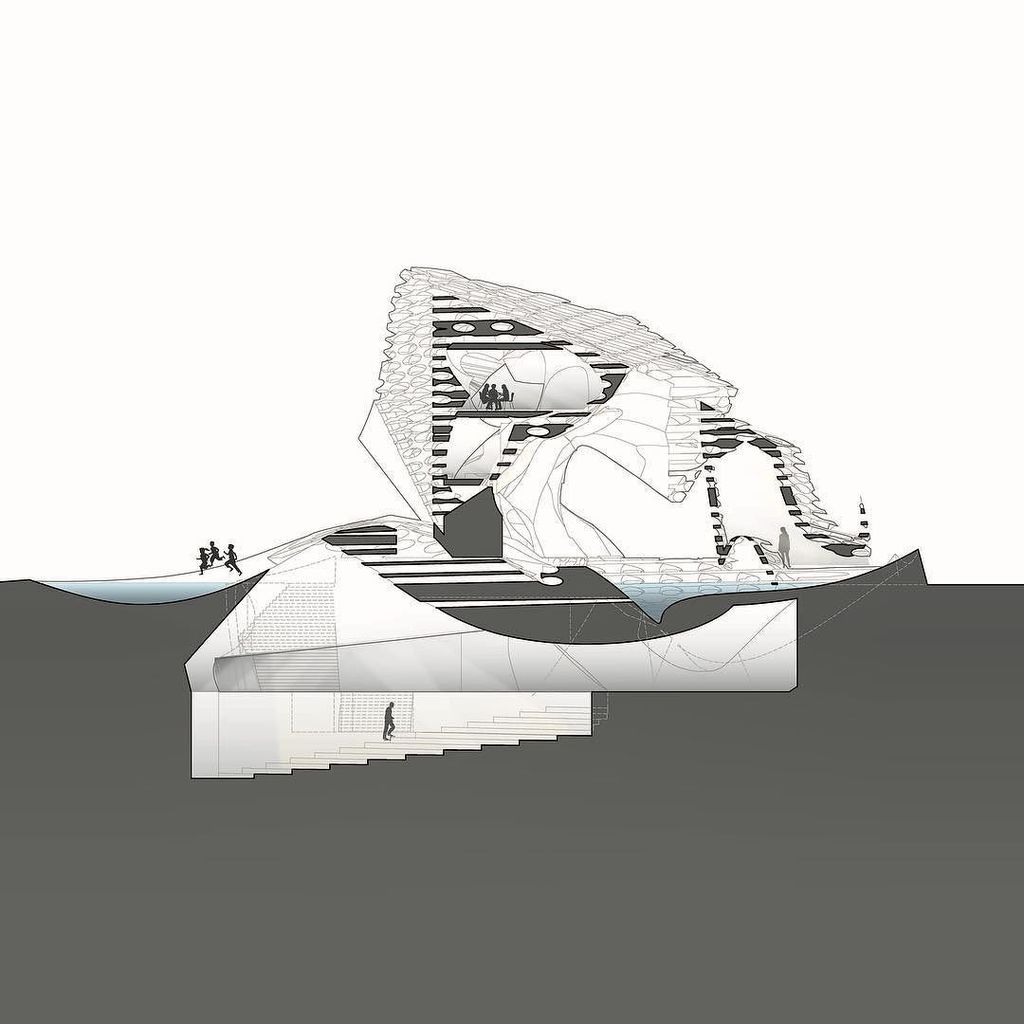 #speculative #section #drawing #object plus #landscape: #playscape at #prattgaud first semester #graduate #architecture Studio.  Instructor: Alexandra Barker.  Coteacher:  Olivia Vien.  Student:  Samantha Lee Chan
.
.
.
#architecture #pratt #prattinstitu… ift.tt/2oZ849W