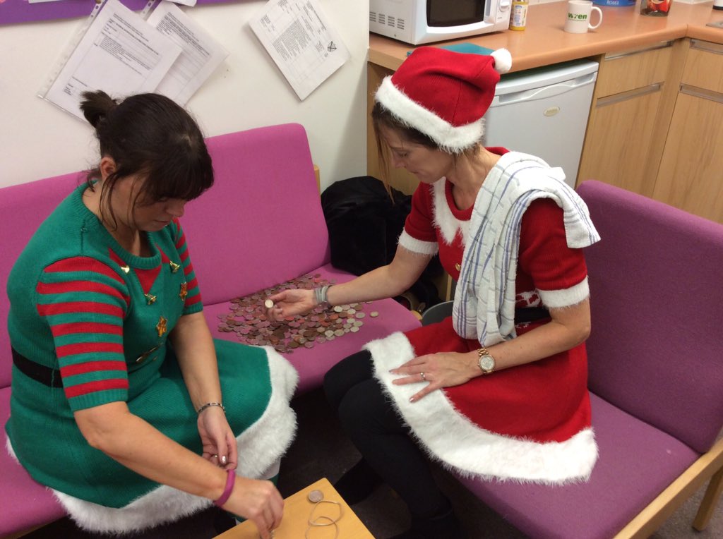 trealesprimary's tweet image. Santa&apos;s little helpers are busy counting the money raised from this morning&apos;s carol singing at Morrisons.
