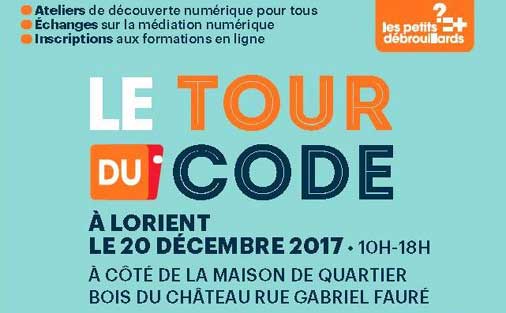 VilledeLorient's tweet image. Le #TourDuCode est présent ce mercredi 20 décembre jusqu&apos;a 18h à #Lorient maison de quartier de #BoisDuChateau @MQBoisduChateau  mqbdc.wordpress.com/2017/12/13/ani…