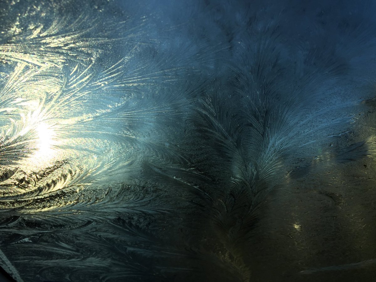 pscottcrace's tweet photo. Icy windshield upside. Defrost and enjoy the show. https://t.co/n9jkkEgcf7