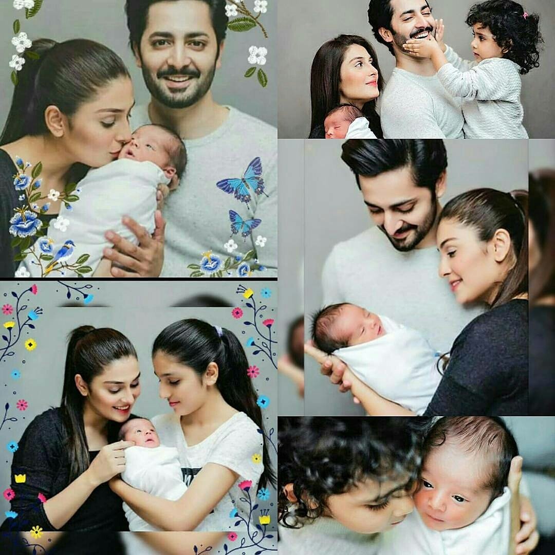 #AyezaKhan &amp; #DanishTaimoor with their kids 💜💜