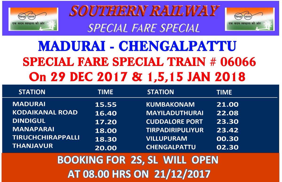 DyCCMPMSR's tweet photo. #splfarespl @GMSRailway @ccmsrly @DrmChennai @DRMTPJ @drmmadurai @SrDCMMadurai @SRDCMTPJ @MAS_138 https://t.co/RY9TKEeoCB