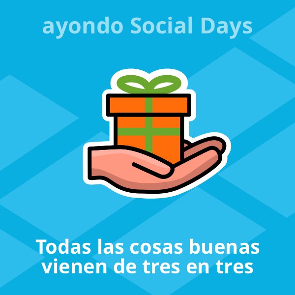En el transcurso de la iniciativa "Social Days" realizaremos donaciones a organizaciones benéficas. Agradeceríamos tu ayuda y te invitamos a apoyarnos.

Encontrarás más información sobre esto y cómo participar aquí: ayondo.com/es/ayondosocia…

Tu capital está en riesgo.
