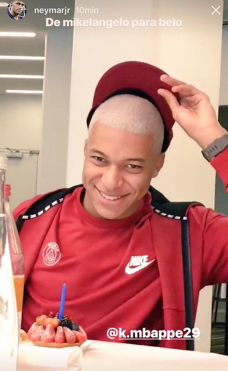 _BeFootball's tweet photo. La nouvelle coupe de Kylian Mbappé ✂️ https://t.co/H255VypUc6
