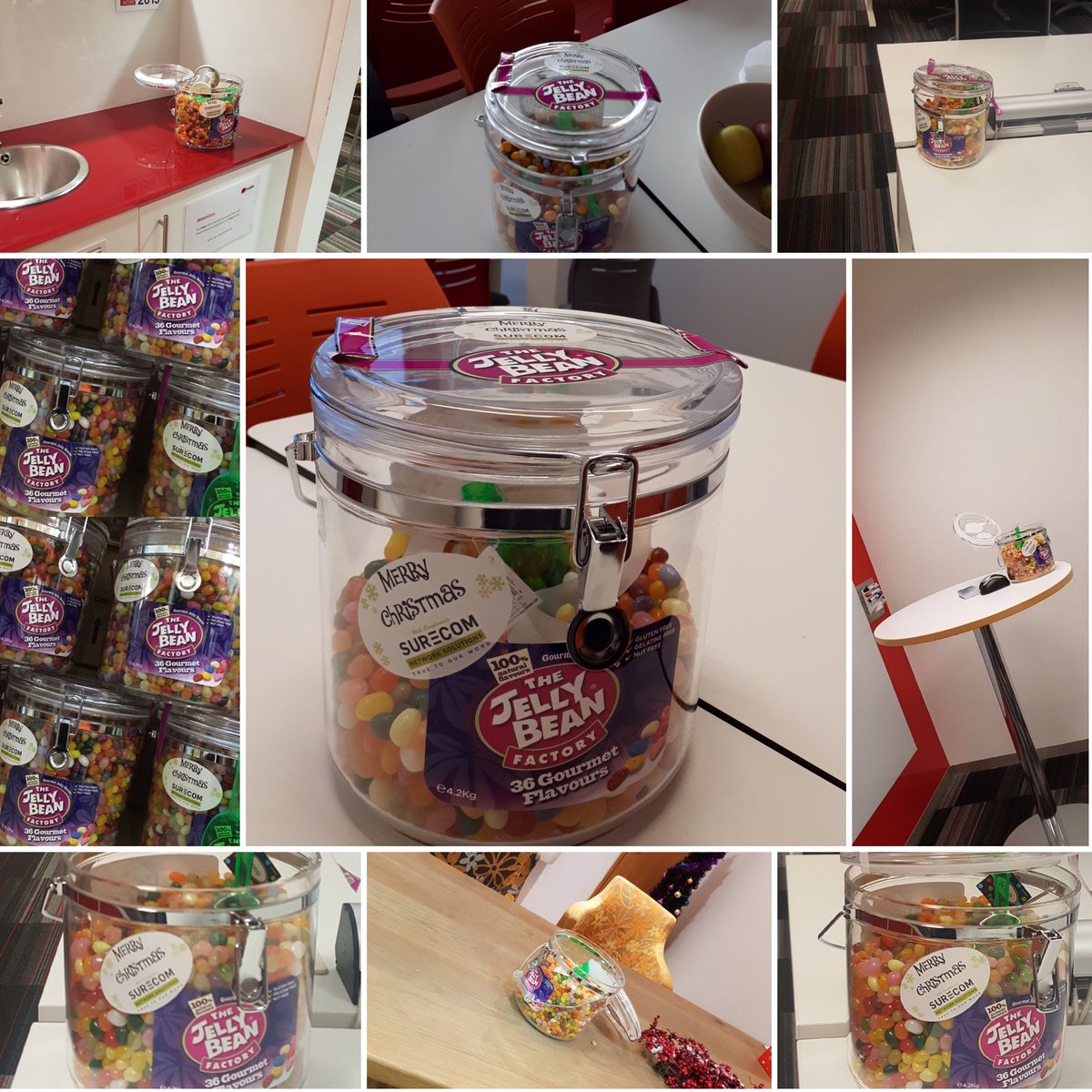 Here at Santa's Grotto we have been busy delivering our annual Jelly Bean Factory Monster Jars to our customers offices! #Telecomssugarrush #Christmascountdown