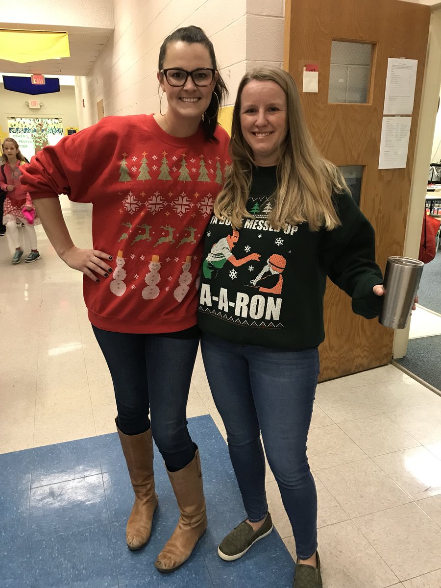 KEdenny08's tweet photo. #WCPSSuglysweaters @Lead_Mine #uglysweaterforbetter https://t.co/cN1xMXv6EK