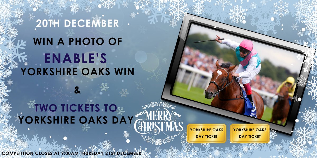 GBRacing's tweet photo. Advent Calendar No.20

RT and Follow and you could win a pic of the mighty ENABLE plus 2 tickets to Yorkshire Oaks Day @yorkracecourse! https://t.co/io5xN6Nkg6