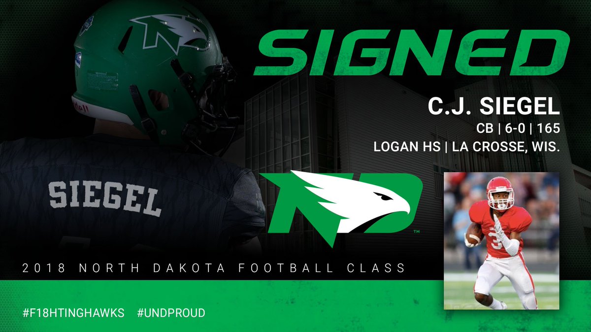 UNDfootball's tweet image. An athletic defensive back from the Badger State makes his long-standing commitment official. Welcome to the Fighting Hawk family!
#F18GHTINGHAWKS #UNDproud