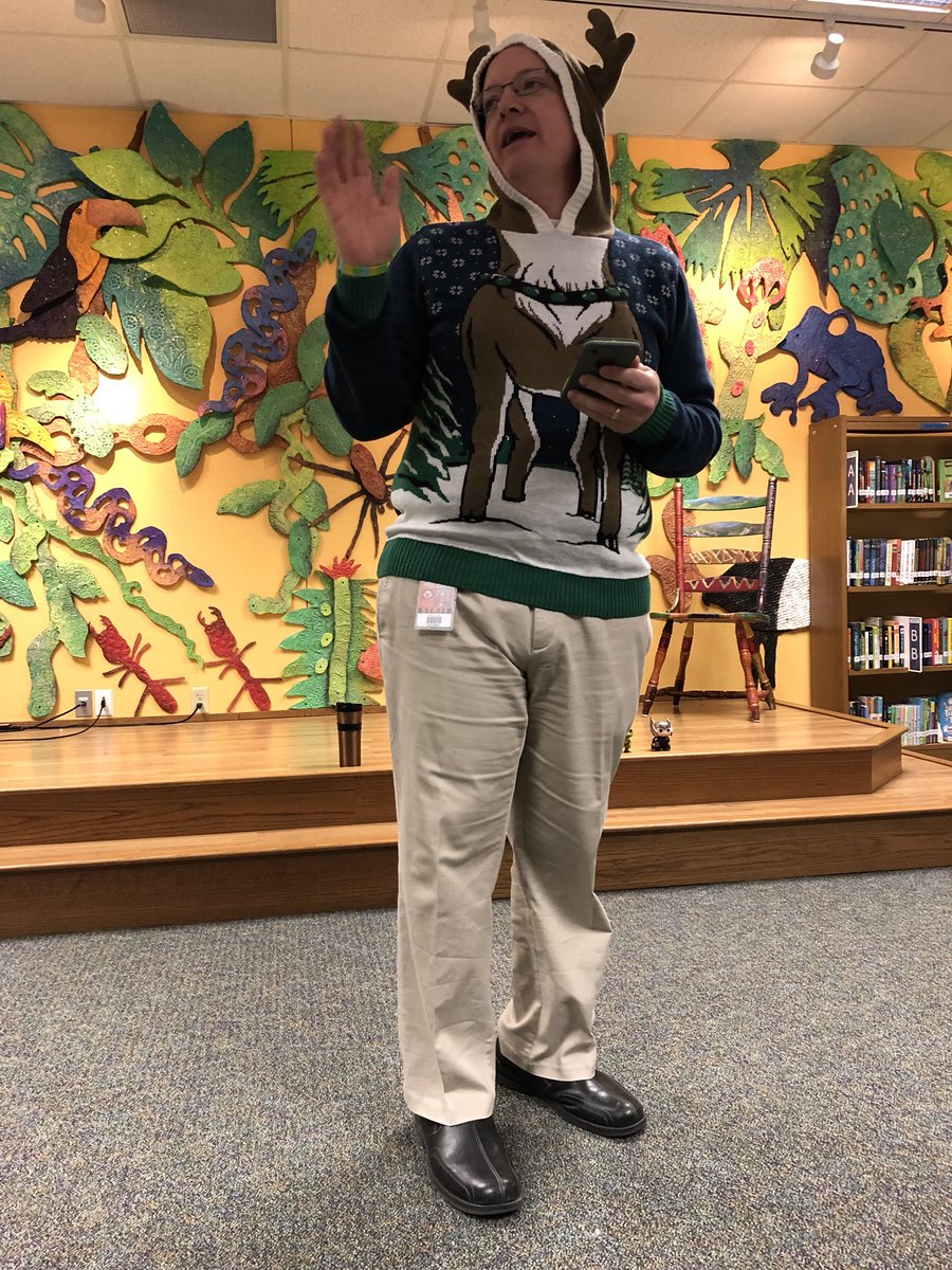 MrEdmonds300's tweet photo. Our fearless leader is current rocking the ugly Christmas sweater today!! Yes, he will be at the front of Santa’s sleigh, so look out!#rockonwestwood  #wdppride https://t.co/N2qxJsjUD9