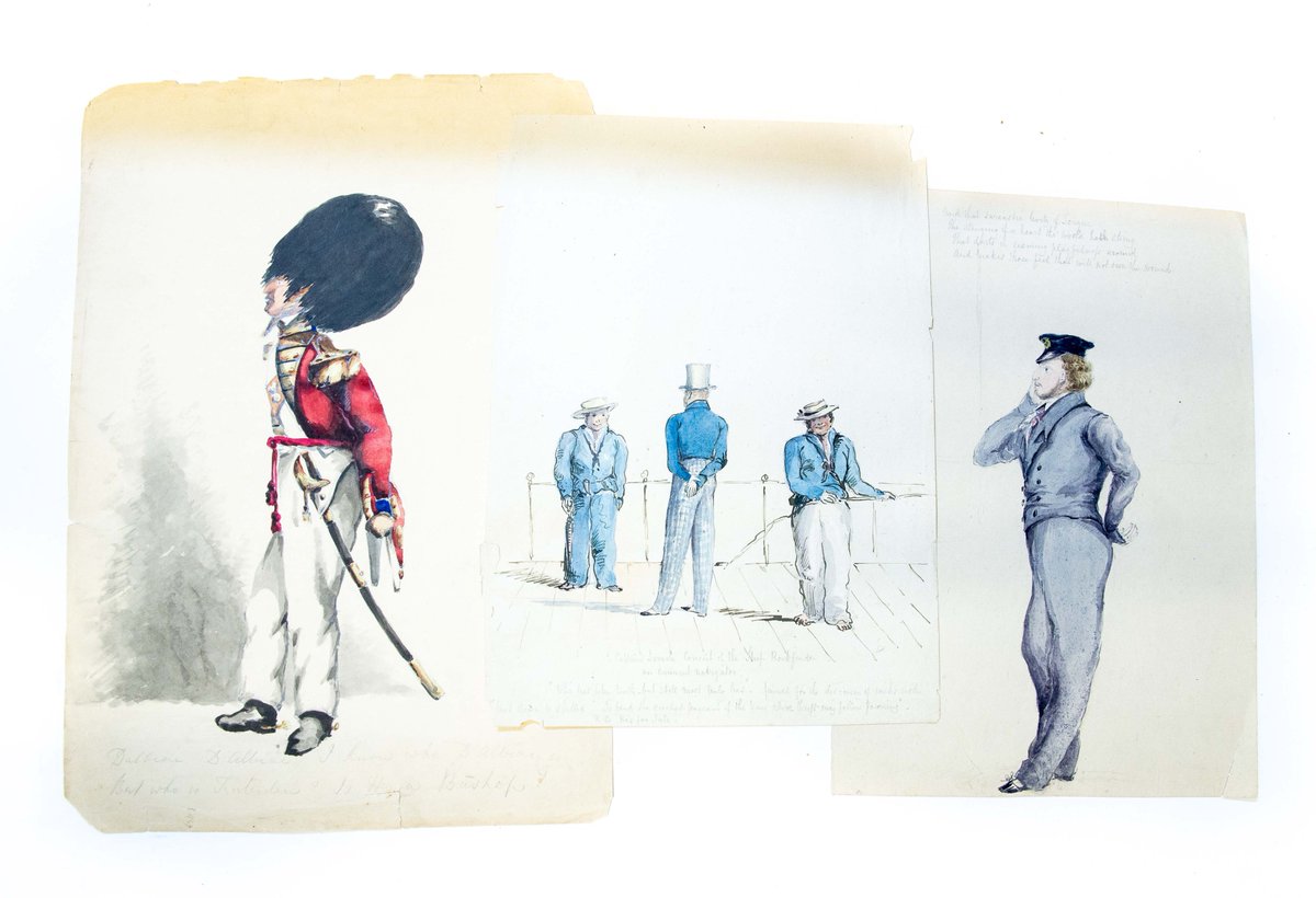 HansonsUK's tweet image. Lot 1134: Watercolour sketches of Indian scenes &amp;amp; soldiers, dated 1820-1840, SOLD today for £2,800! #LibraryDepartment #Travel #Exploration