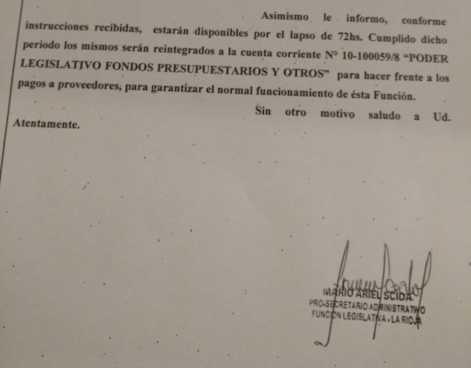 nestorgbosetti's tweet photo. Después de uno (de varios) avasallamientos; algunos en la Legislatura aducen mediáticamente no tener el manejo administrativo pero hoy, recibo notificación de Dn Scida ordenándome acatar sus "instrucciones recibidas"(no sé x quién, porque yo debería ser el Pdte de la Función) https://t.co/IpX3WAo2Dq