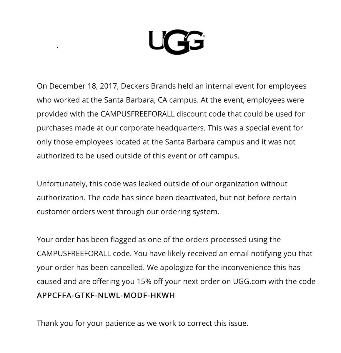 ugg orders