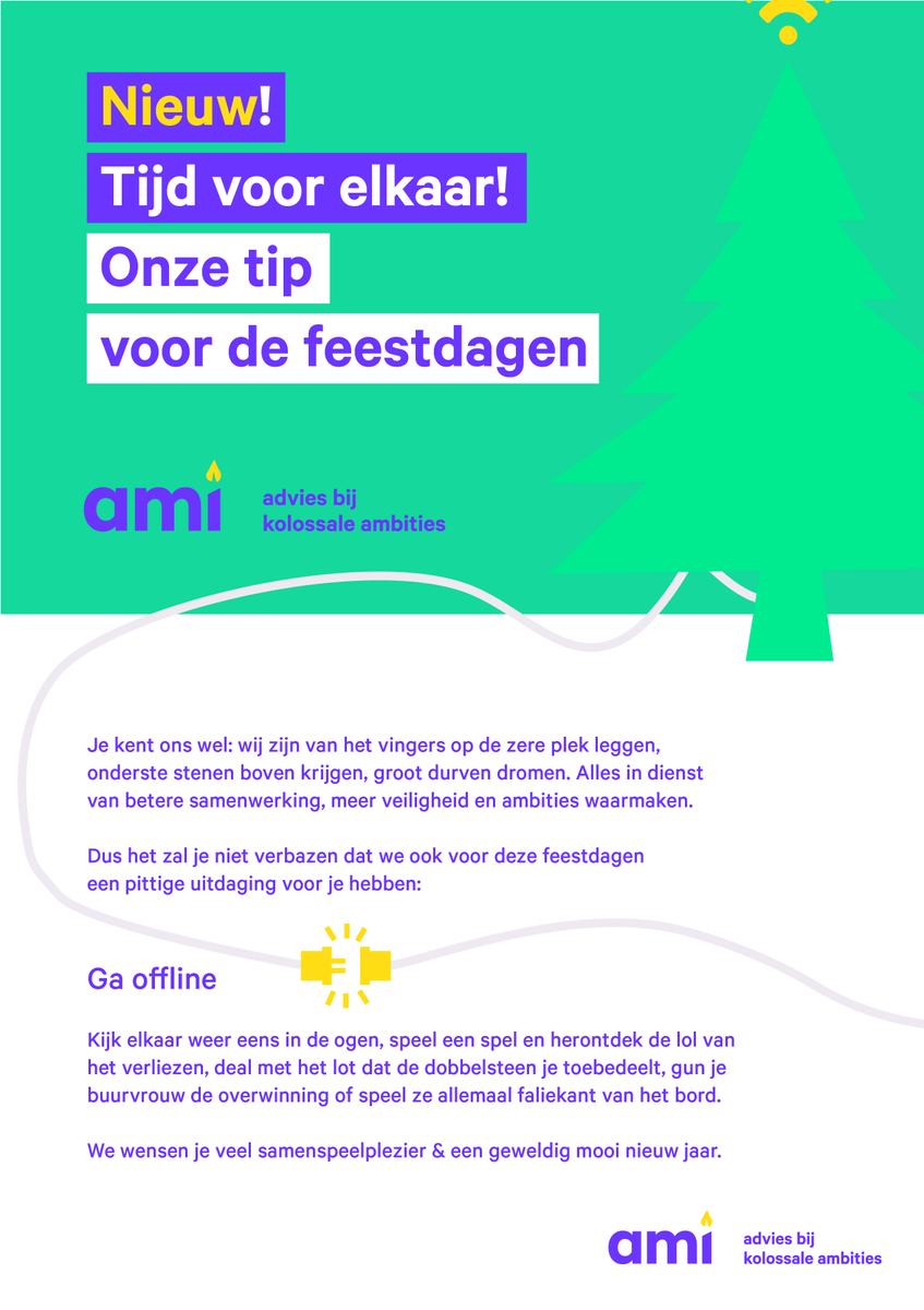 Amiconsultancy's tweet photo. Onze tip voor de feestdagen: Tijd voor elkaar! #offline #bordspel #kerst https://t.co/XAMlzogQQu
