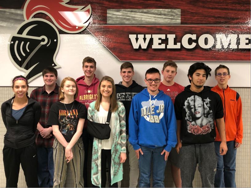 DeKalbHS's tweet photo. Congrats to the November Student of the Month winners! These students were nominated on the Baron Belief of Integrity. Not pictured: Jacob Barkey
Shoutout to Jeremiah's Brewed Awakenings for sponsoring this month's winners! https://t.co/cBte2BWk0d