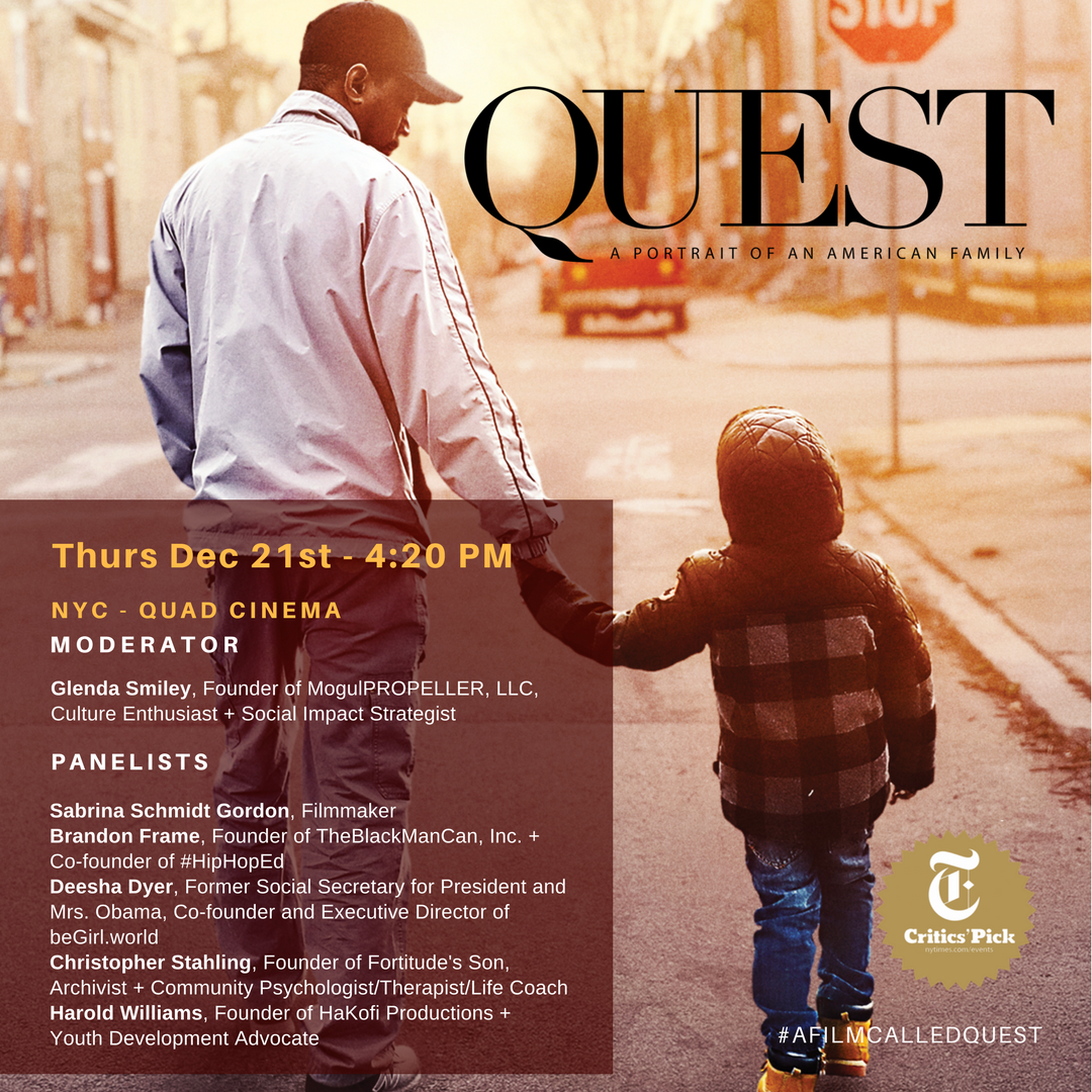 questthedoc's tweet photo. ICYMI: NYC... Don't miss the incredible lineup of guests we've just announced for our final theatrical screening & Q&A at @QuadCinema this Thurs, 12/21. Get tickets now! https://t.co/hPbsVMfQ6z #AFilmCalledQuest https://t.co/DWG7872Idb