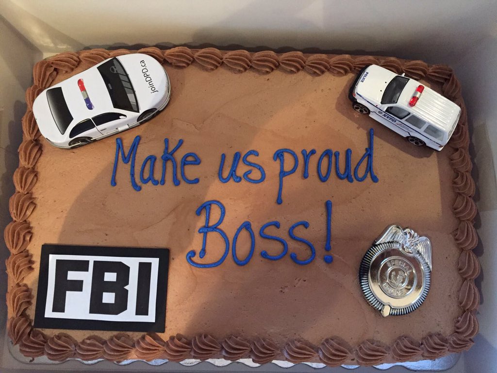 SuptFeenan's tweet photo. Not only am I blessed to have the greatest job on the planet, I also work with the most amazing men and women and I will miss them dearly over the next few months. Thanks for the awesome cake team. #proudstaffsergeant #DPlatoon #dpdpride I won't let you down. https://t.co/3fU37kKk88
