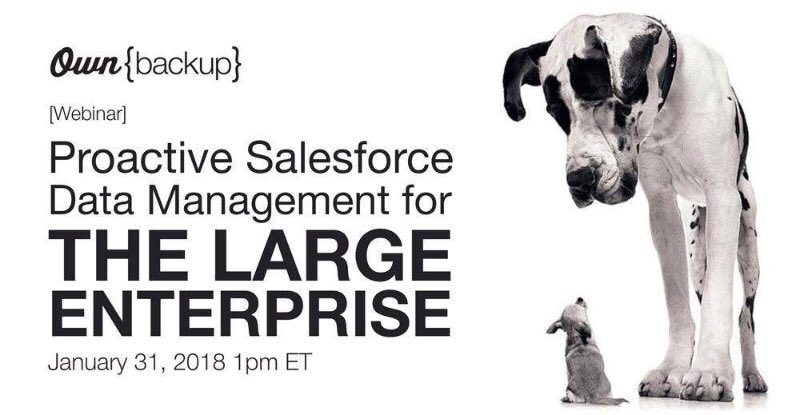 TheFootPrince's tweet photo. Large enterprises have unique challenges when it comes to managing #Salesforce data. Learn more at @OwnBackup next webinar: https://t.co/8OT7zqcbHJ #backupsfdc #salesforce https://t.co/6A2k57HYea