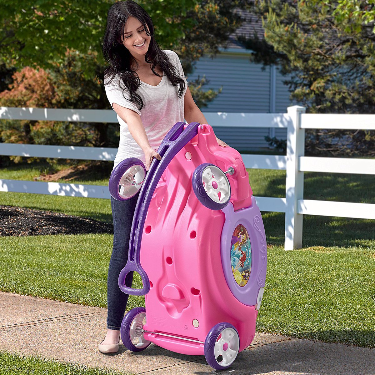 carrito montable para niña disney