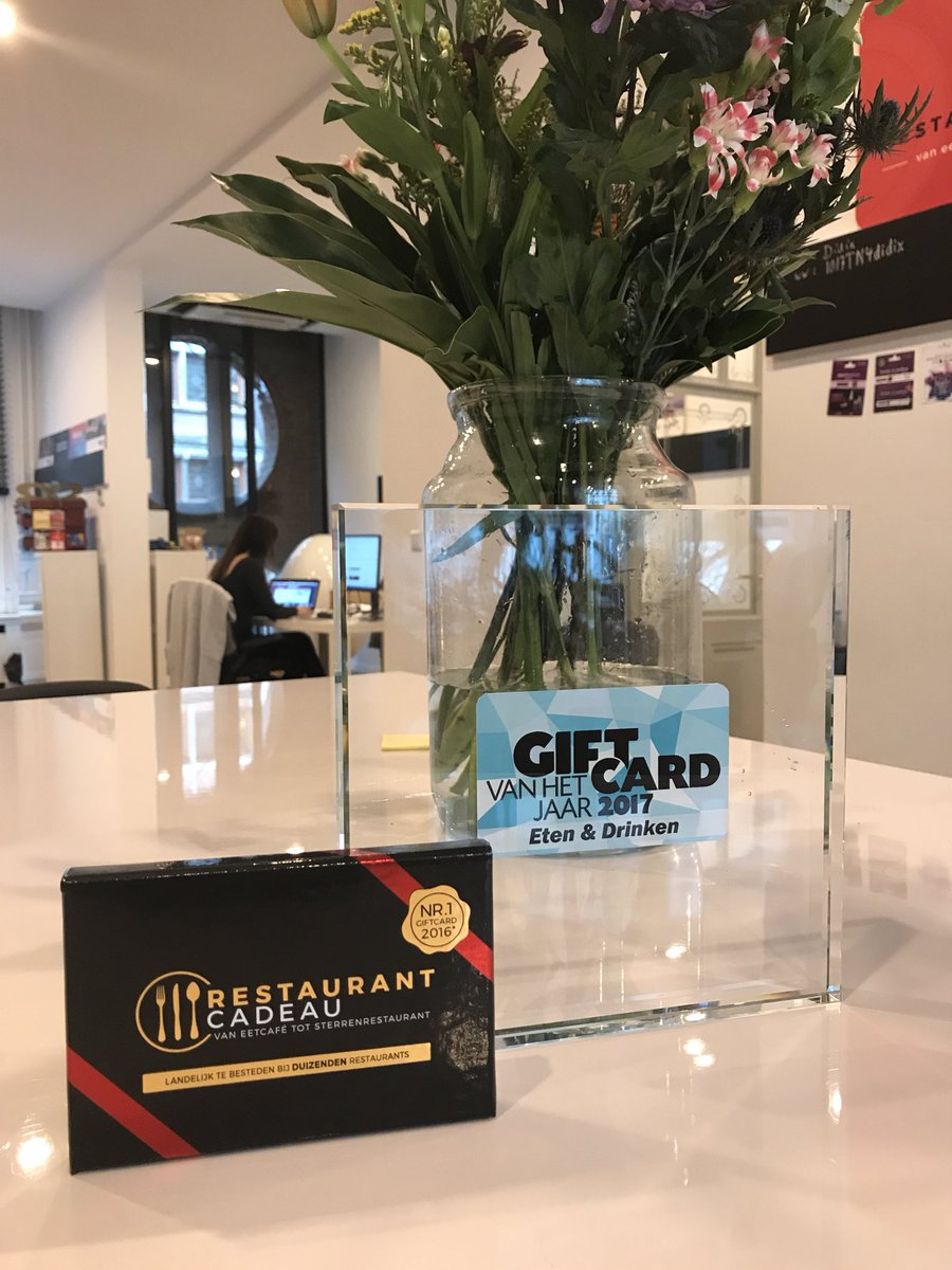 BAM Met RestaurantCadeau ook dit jaar Giftcard van het jaar 2017. Categorie Eten&amp;Drinken