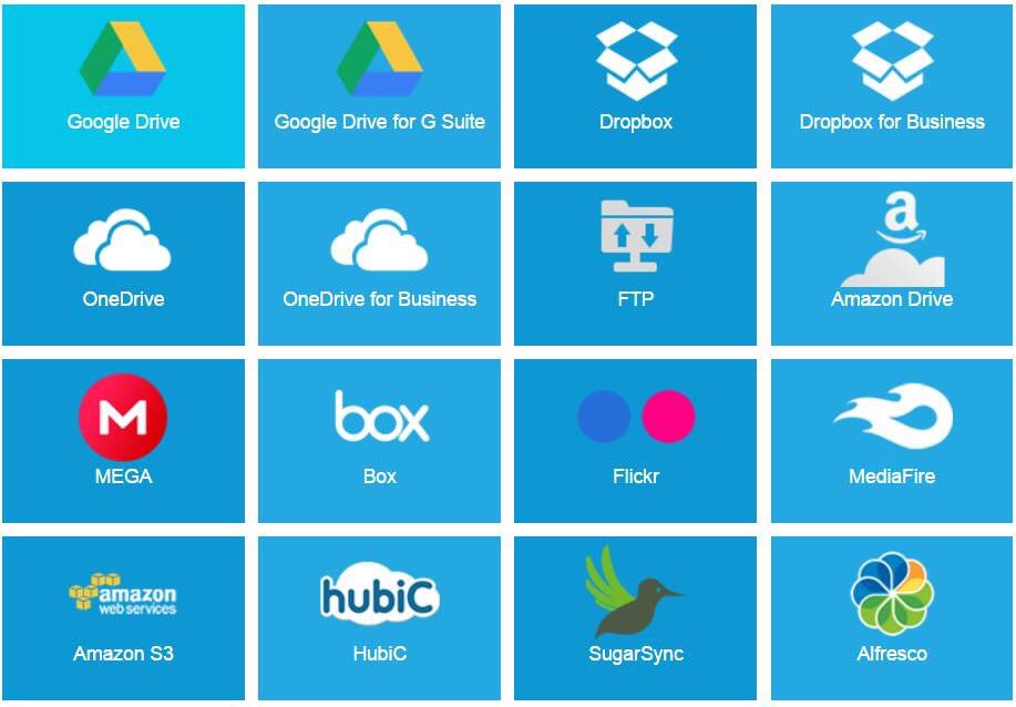 samfaiss's tweet photo. Mult Drive helps you transfer data among different cloud drives. It’s a very useful tool. #CloudComputing #CloudHosting #Dropbox #GoogleDrive #FTP #AmazonDrive #OneDrive #MEGA #Box #Flickr #MediaFire #AmazonS3 #HubiC #SugarSync #Alfresco https://t.co/5I8u2HtMmt