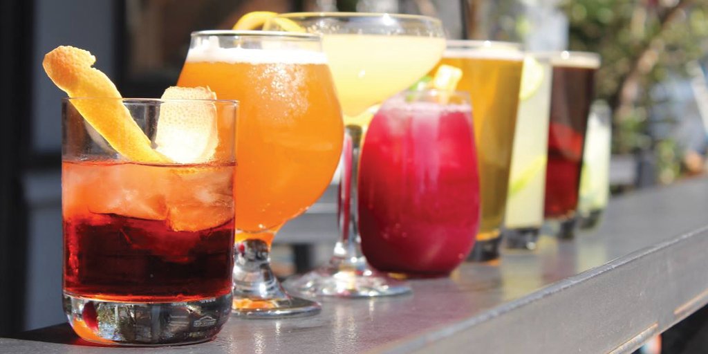 Square1Concepts's tweet photo. If you don't think a drink menu can set the tone of your concept, then check out this amazing spread from our concept Bootlegger in San Diego! #SquareOneConcepts #Bootlegger #drinks #cocktails #decor https://t.co/WfaSxvicub