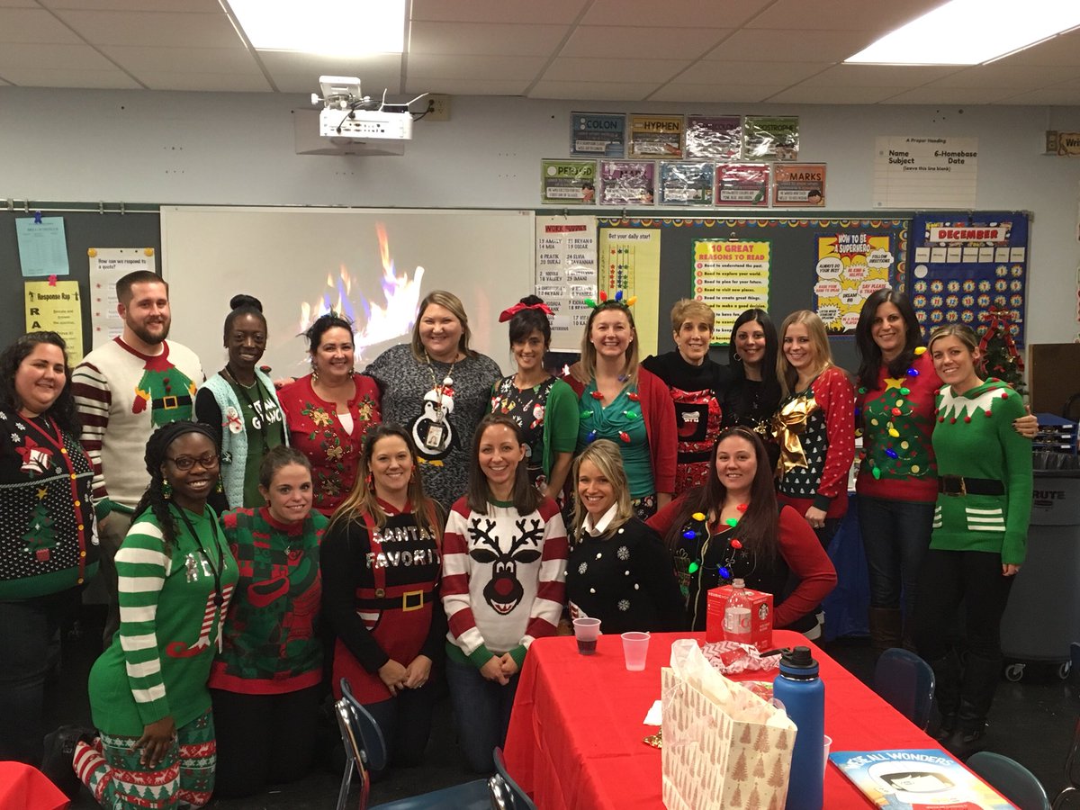 bs_ms61's tweet photo. Will you look at this festive crew?! #UglySweaterParty #sixthgrade @BayShoreSchools @BayShoreMSLrnrs https://t.co/dlYKyfRfB6