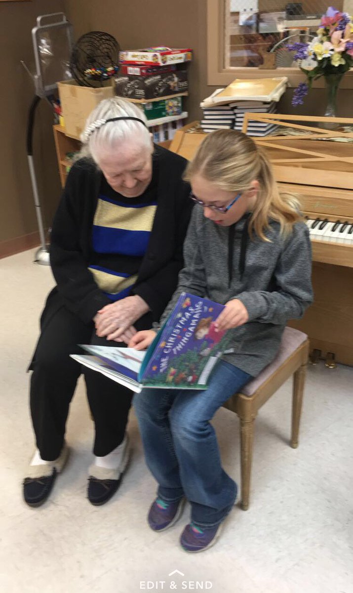 meganrose11's tweet photo. Our service project group gave back to the community today by singing, giving ornaments and making crafts with the long term care residents. https://t.co/rRJTSU9QdL