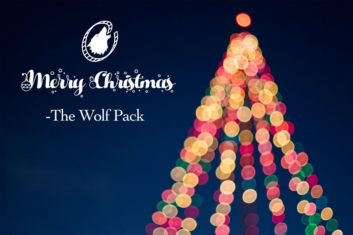 #MerryChristmas from the entire Wolf Pack! May the day be full of happiness and cheer!