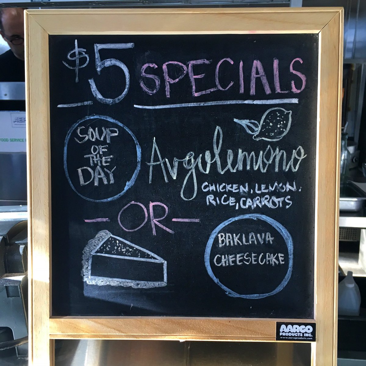 Looking for a midday treat that won’t break the bank? Come check out our $5 specials - yummy baklava cheesecake or delicious lemon chicken soup! #shoplocal #mezelibertystation