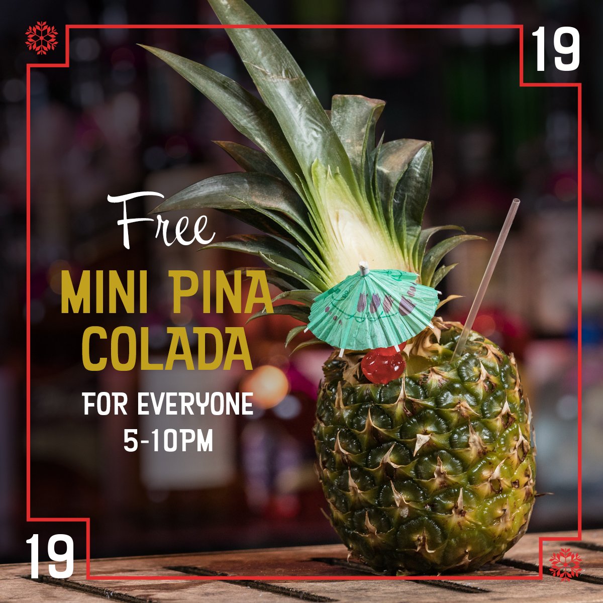 mancmade's tweet photo. Free Pina Coladas @MahikiMCR tonight. From 5-10pm. 
We, for one, will not rest until he's been released.....#PrayForPina 🍹

#Mahiki30daysofChristmas #MahikiManchester
#Manchester
#mancmade https://t.co/JWYD0p83ci