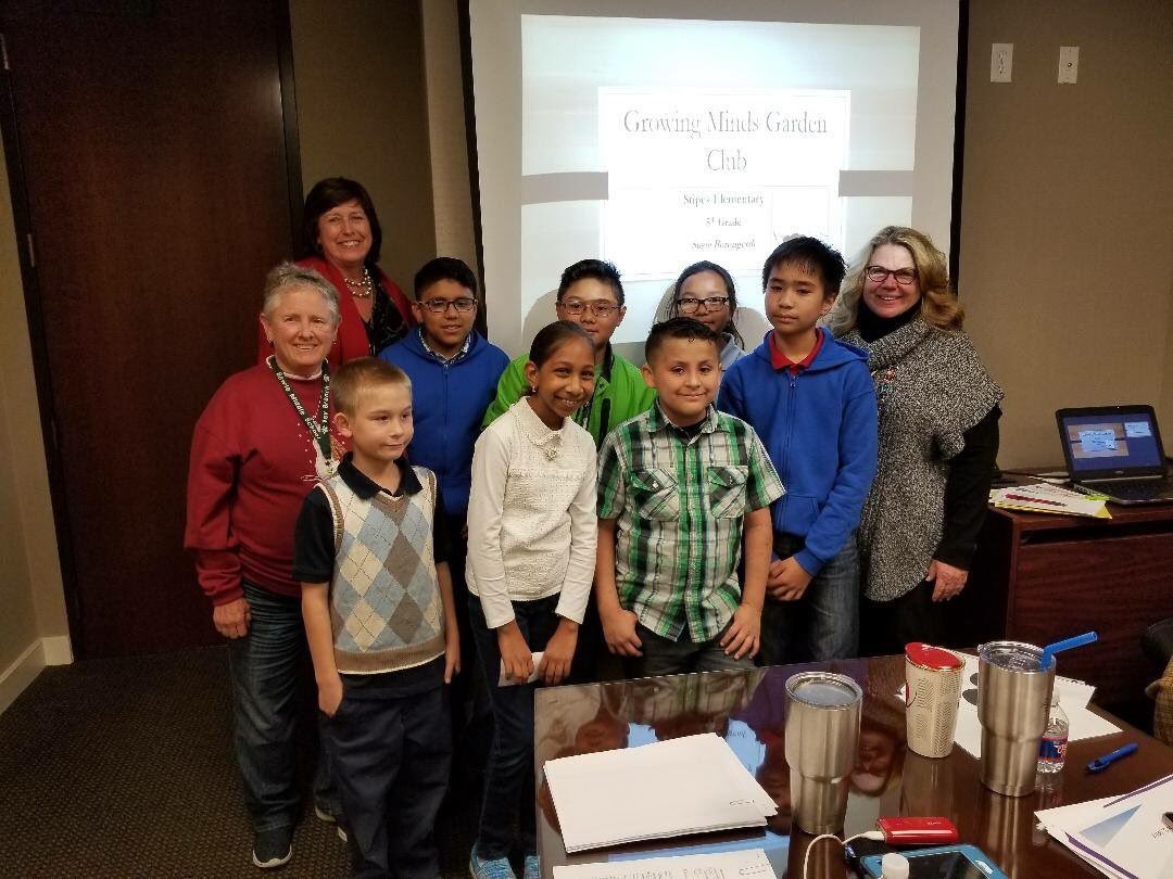 IISDFoundation's tweet photo. #ISFSparkTank News! The @stipesstallions were awarded $900 to expand their Growing Minds Garden Club! Students in the Garden Club spend time at recess learning to grow their own food too! #WOW https://t.co/FYGxcBUyJl