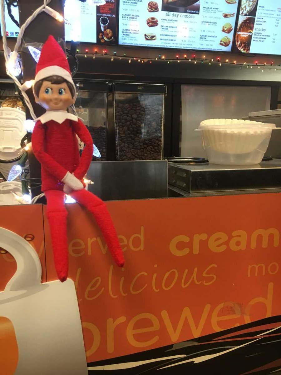 CottageRowGSU's tweet photo. Day number three and Mr. Jingle is just getting started! Can anyone guess where he dropped by this morning? #elfyeah #liveataspen https://t.co/wPr5IIQLmw