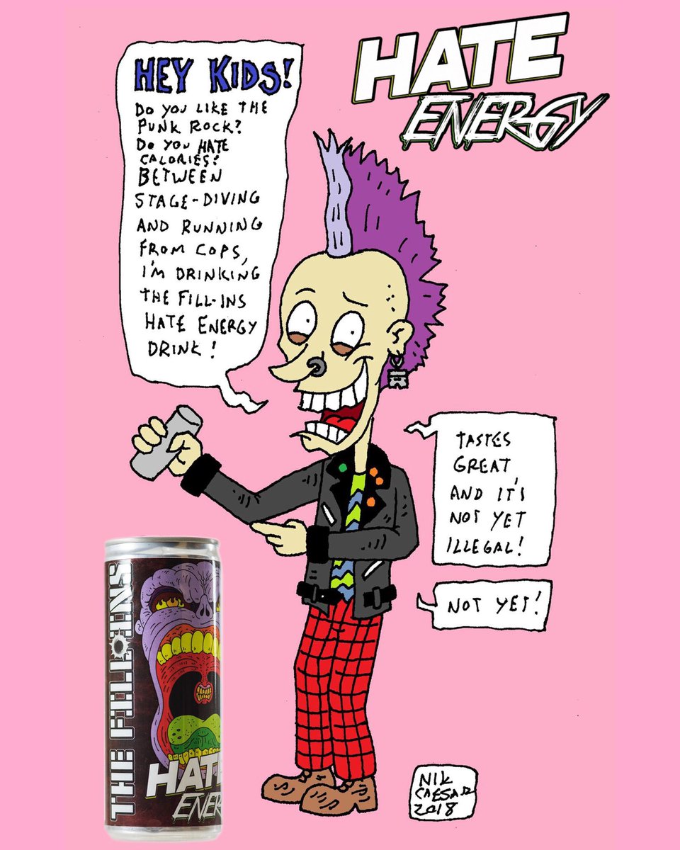 TheFillIns's tweet photo. ORDER @hateenergydrink TODAY! The energy drink for musicians!

Promo flyer / can art by @scaryart1973 

💥https://t.co/gfdlU0fArr💥

#TheTimeIsNow #HateEnergyDrink #HateEnergy #TheFillIns #therimwv #ClassicRockMagazine #EnergyDrink #NewEnergyDrink #supplement #supplements #music https://t.co/8VUcAKkFaS