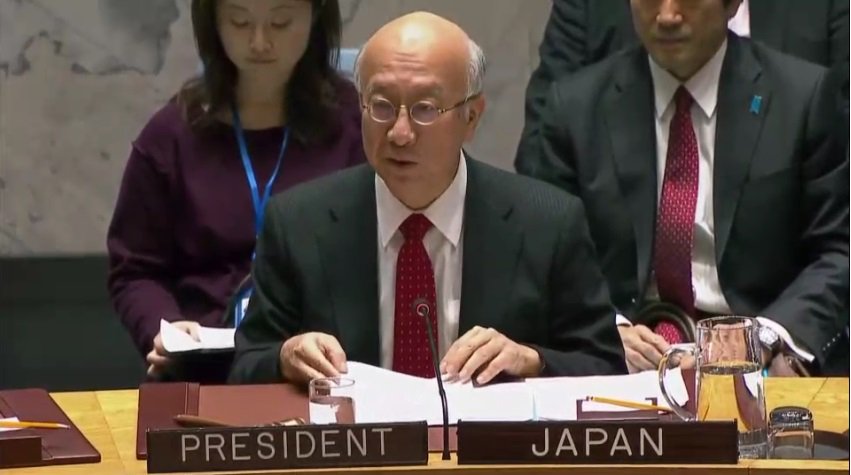 JapanMissionUN's tweet photo. @UN @antonioguterres @USUN @UKUN_NewYork @franceonu @RussiaUN @Chinamission2un @SwedenUN @ItalyUN_NY @UKRinUN @Kazakh_Mission @Ethiopia_UN Important to discuss #contemporarychallenges in holistic &methodological manner &develop ways to better address situation on the ground. #UNSC cannot fully assume responsibilities w/o addressing mutually reinforcing multidimensional factors closely interlinked w/ #peace &security https://t.co/AvjaHEYN8y