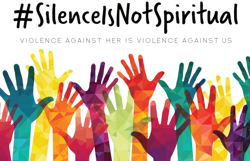 CBEInt's tweet photo. In the wake of #MeToo and #ChurchToo, we declare that "silence is not spiritual and action is not optional.” Join these leaders in standing against gender-based violence! #SilenceIsNotSpiritual https://t.co/1gffZpp4WS https://t.co/G59ZCiJNEt