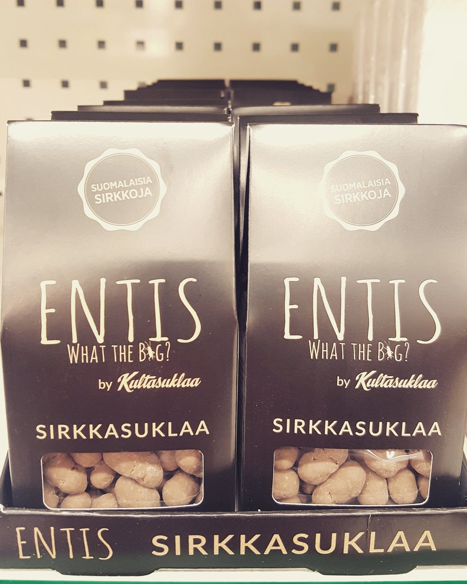 Hamatti's tweet photo. I'm so excited to see @entisfinland #sirkkasuklaa in the biggest stores in the country. Found mine in Länsikeskus @sryhma Prisma.
#bugwithus https://t.co/83hxO19WoQ