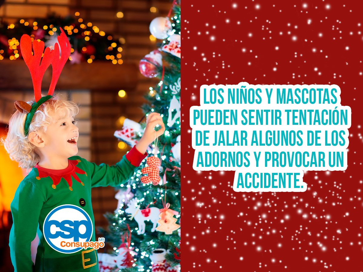 paguitos's tweet photo. Cuidado con los adornos del árbol de Navidad.
Si tienes niños pequeños evita colocar dulces o decoraciones que tengan forma de caramelo u otro que puedan tentarlo. #ConsupagoTip https://t.co/ddKIXCwD16