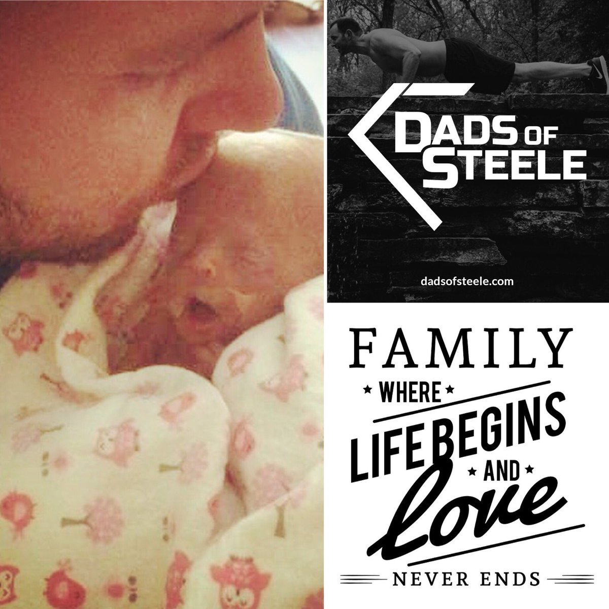 Dedicated to my daughter Aubrey Violet who passed away my partner and I started a company called "Dads of Steele" focusing on Family, Faith, and Fitness <a href="/MensHealthMag/">Men's Health Mag</a> <a href="/KLOVERadio/">K-LOVE</a> #family #faith #Fitness #LoveYou #Parents
