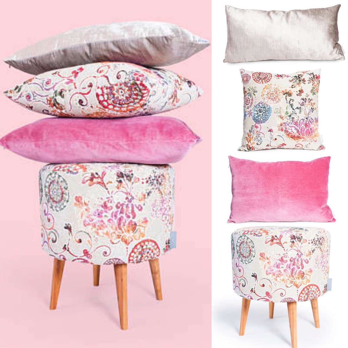CuscinoDesign's tweet photo. Pink, silver and lovely jacquard 💖
It’s simply a charming set 🎀 https://t.co/53fhB38h23