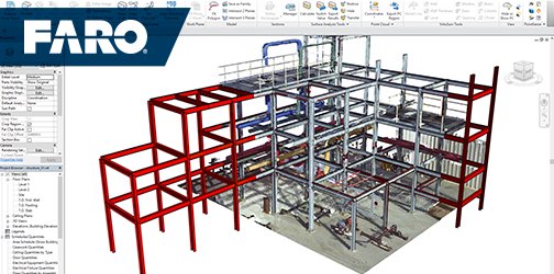 FARO_Deutsch's tweet image. Die neue Software #PointSenseforRevit 18.5 ermöglicht es dem Anwender, schnell und präzise Strukturelemente, wie z.B. Stahlträger, zu montieren. Zum Video: bit.ly/2APQ9rd