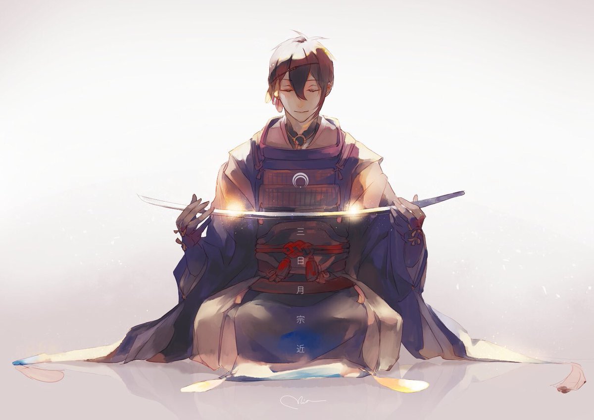 三日月宗近(刀剣乱舞) 「#2017年自分が選ぶ今年の4枚 」|Miaのイラスト