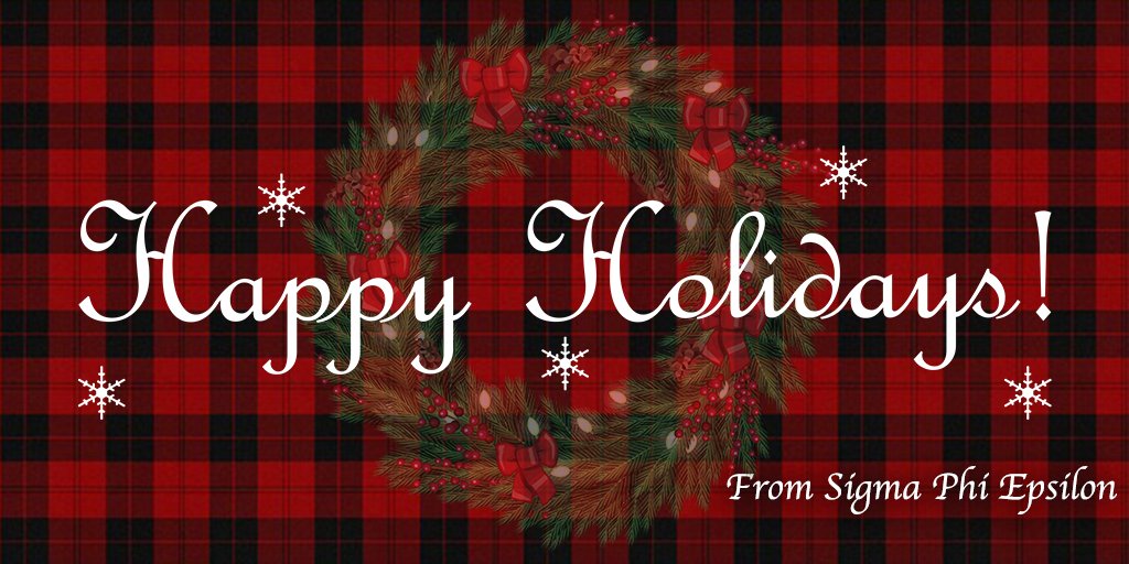 Happy Holidays to all of our SigEp undergraduates, alumni, volunteers and friends! #VDBL

Safe travels
