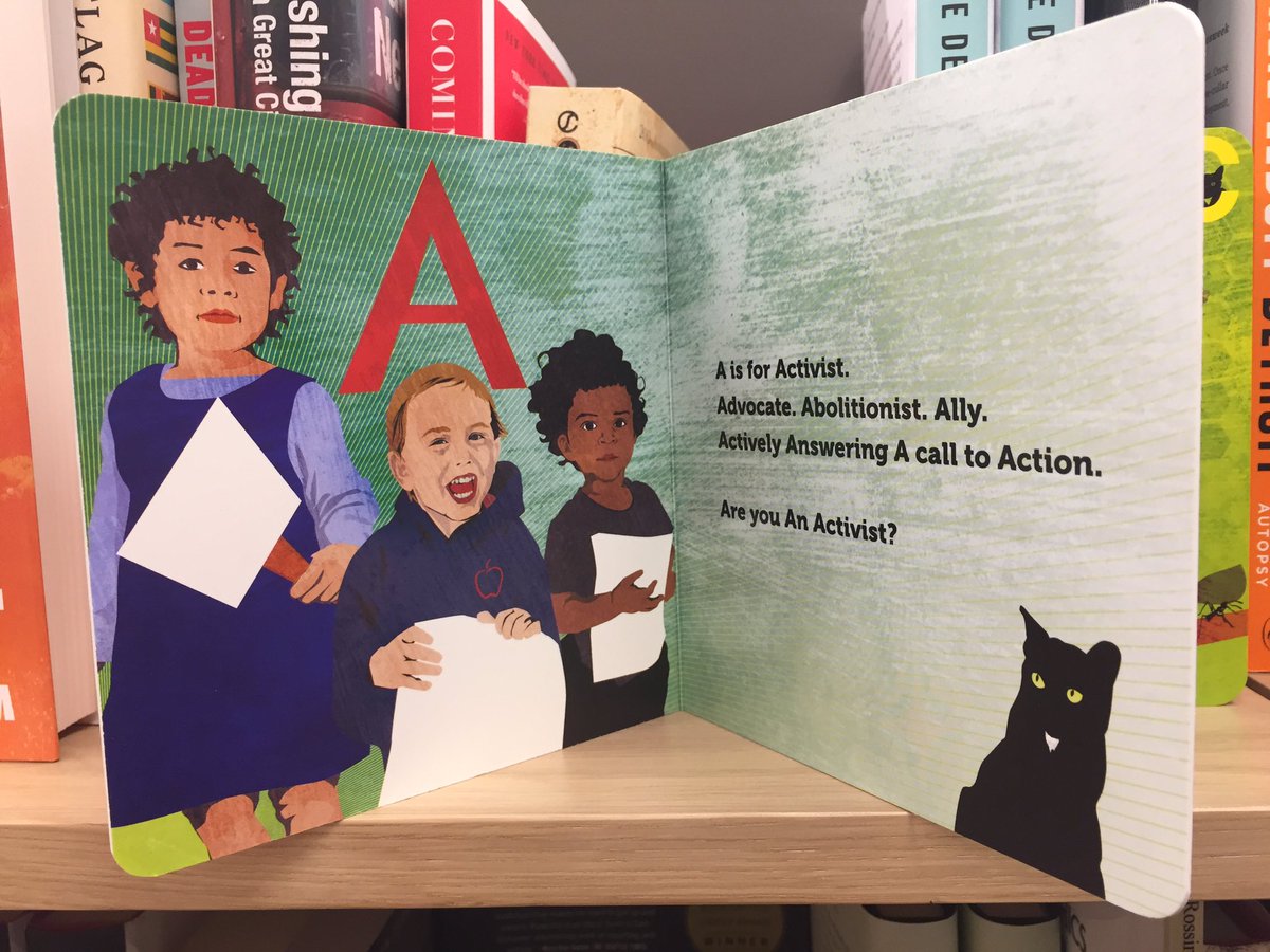 KateBFarley's tweet photo. Amused to have found the delightful board book A IS FOR ACTIVIST shelved in the Social Science section at Barnes&amp;Noble, not the kids section. Too radical for impressionable minds? @BNBuzz https://t.co/GwWRYaxdE5