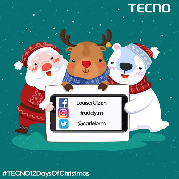TecnoMobileGH's tweet photo. Congratulations to our winners from yesterdays' #TECNO12DaysOfChristmas.
Who is up for some more fun today? It's an extra day - extra winner affair. Don't forget to like and RT our posts!
#CaptureYourLegend https://t.co/0vb6ciMrUL