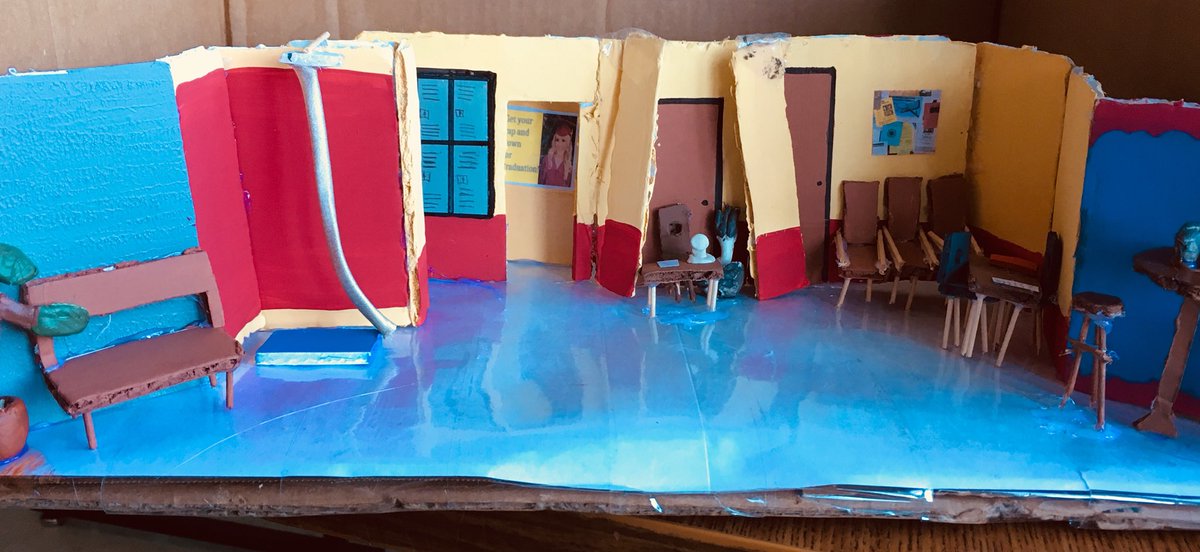 mrwagnersclass's tweet photo. Fun to experience the creative process with the Tech Theatre students. They were all given @GLHSLDoS script and me as a client to design and pitch their set concepts for their midterm. Wildly different interpretations but both awesome! https://t.co/V1cRRYRVCu