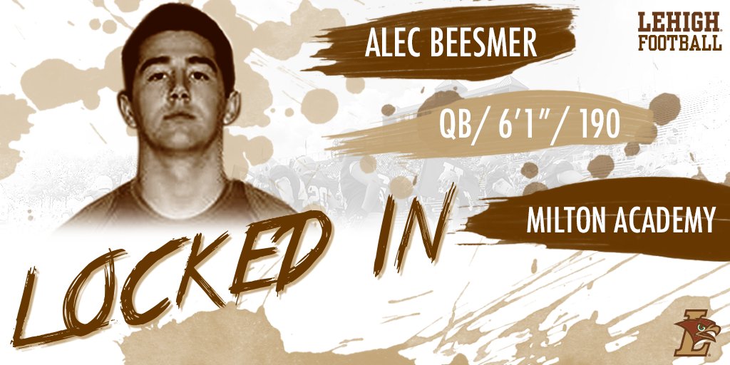LehighFootball's tweet photo. You know what they say about QBs, who play in Massachusetts...π
Welcome @alec_beesmer to Lehigh Nation! #LUSigningDay #LockedIn #BirdGang18 https://t.co/eNiTm5w6NU