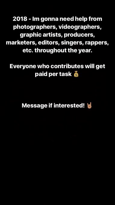 DM if interested y'all! We're forming a team out here 🤘🏽 https://t.co/L3f142L5uD<a href="/tag/hiphop"class="tags"><span>#hiphop</span></a><a href="/tag/newmusic"class="tags"><span>#newmusic</span></a><a href="/tag/rapmusic"class="tags"><span>#rapmusic</span></a>