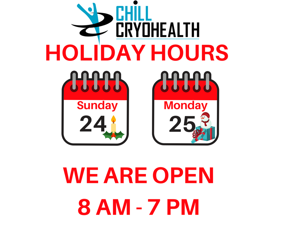 ChillCryoHealth's tweet photo. This #Christmas get 2 whole-body #cryotherapy sessions for only $49. 
Reg. $55 for one session. No appointments necessary! #Family and #Friends #cryo #fitness #training https://t.co/YpeptPHvas