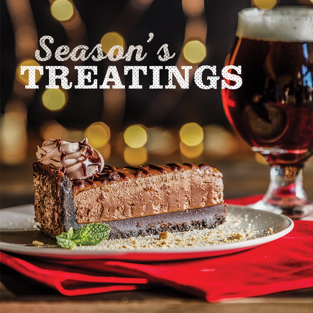 Season's Treatings! Give yourself a sweet little gift like our limited time Chocolate Mousse Pie. #happyholidays #seasonstreatings #rockbottom #dessert #sweettooth