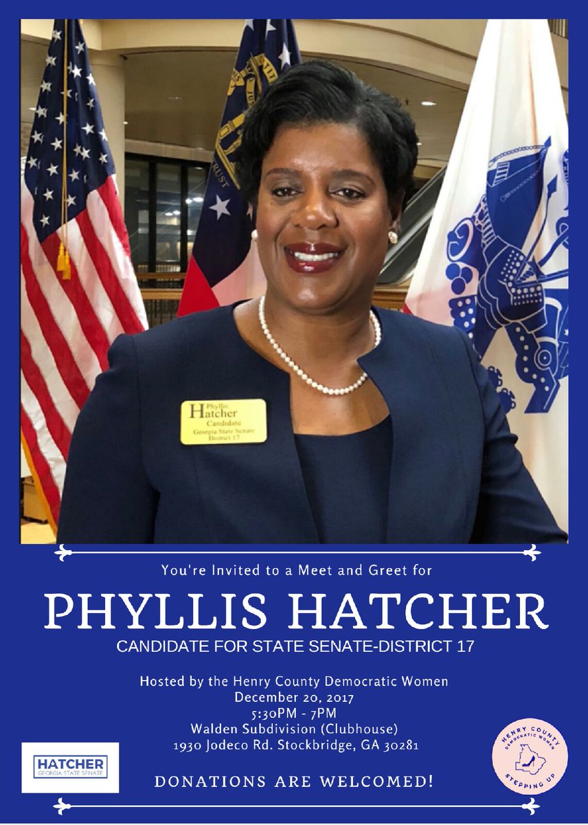 papacarl1956's tweet photo. ELECTION 1/09/2018. It's TIME 2 stop talking & #VOTEBLUE
#FLIP17 #BlueWave2018 #TEAMHATCHER #GEORGIA #DISTRICT17
#STATESENATOR #DEMOCRAT #VOTE https://t.co/lH0oXeO5zW